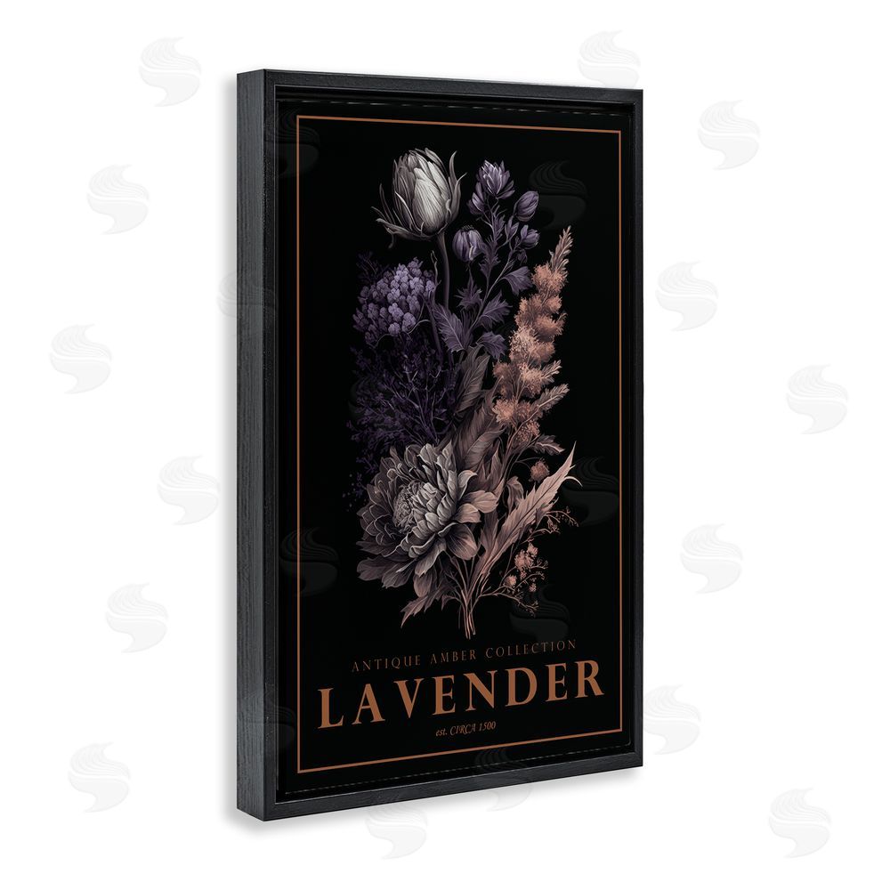 Chris Giampietro Antique Lavender Light Black Floating Frame Canvas Wall Art Print