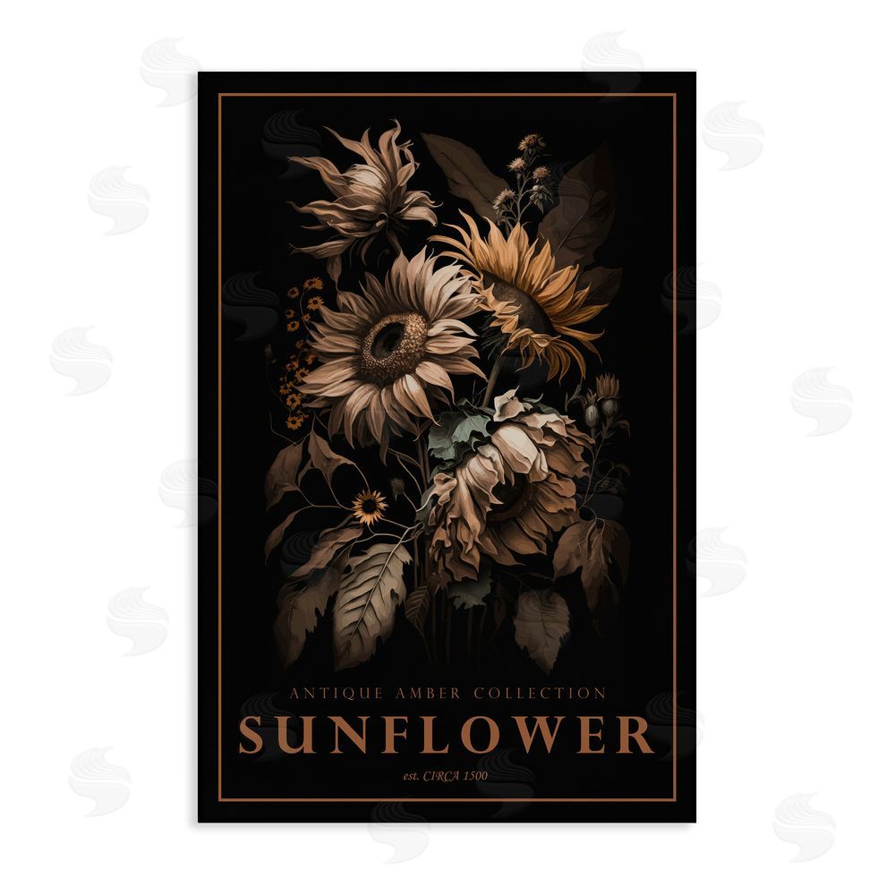 Chris Giampietro Antique Sunflower Light Stretched Canvas Wall Art