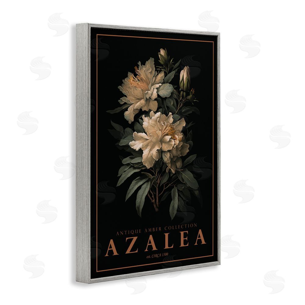 Chris Giampietro Antique Azalea Light Gray Framed Giclee Wall Art Print