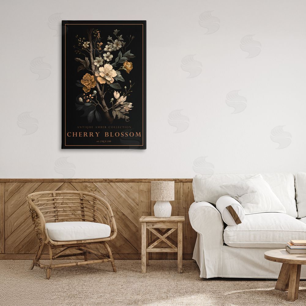 Chris Giampietro Antique Cherry Blossom Light Stretched Canvas Wall Art in Room