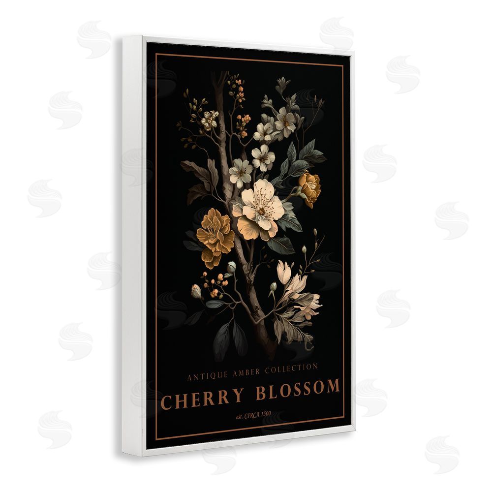 Chris Giampietro Antique Cherry Blossom Light White Framed Giclee Wall Art Print