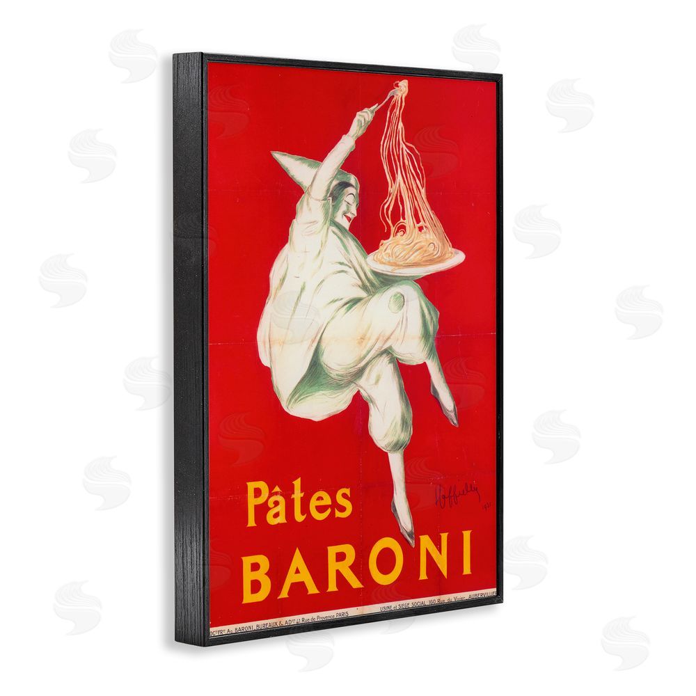 Vintage Hustle Pates Baroni Advertisement Black Framed Giclee Wall Art Print