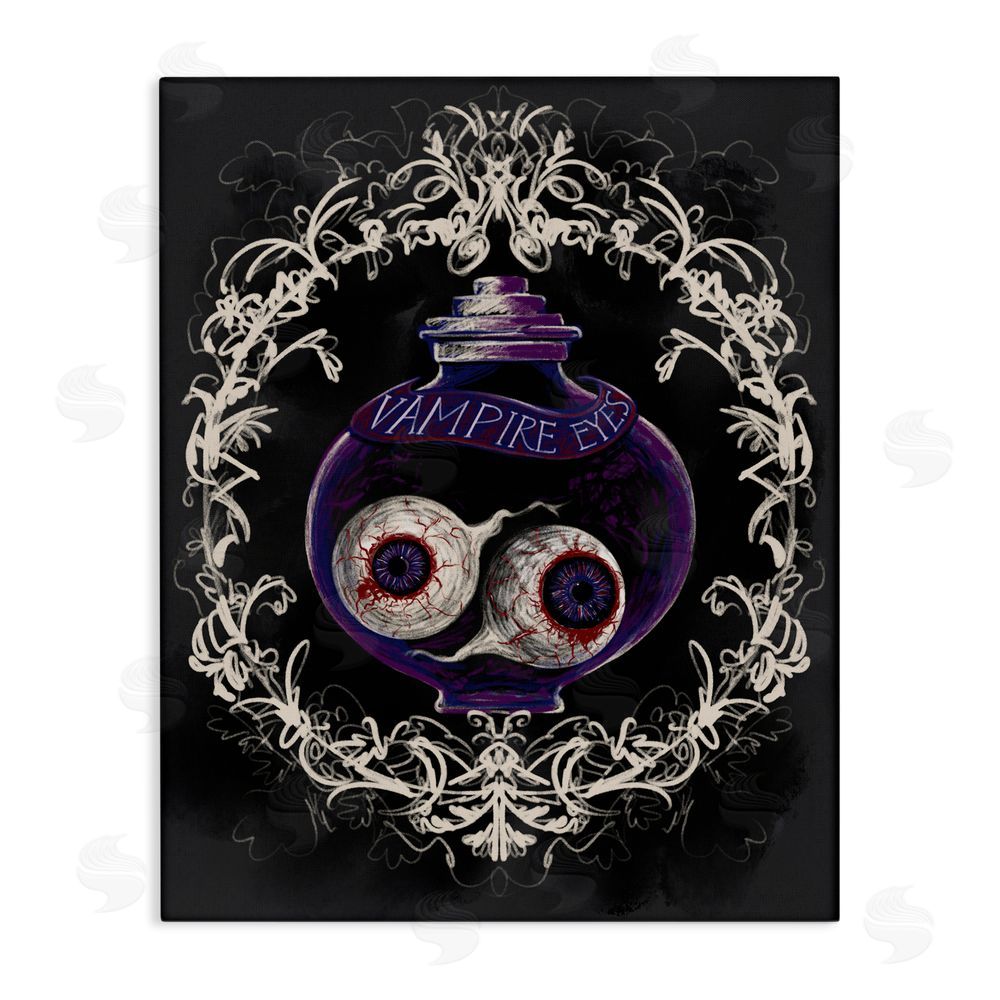 Connie Summers Vampire Eyes Specimen Jar Canvas Wall Art Print