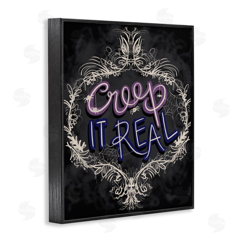 Connie Summers Vintage Creep It Real Black Framed Giclee Wall Art Print