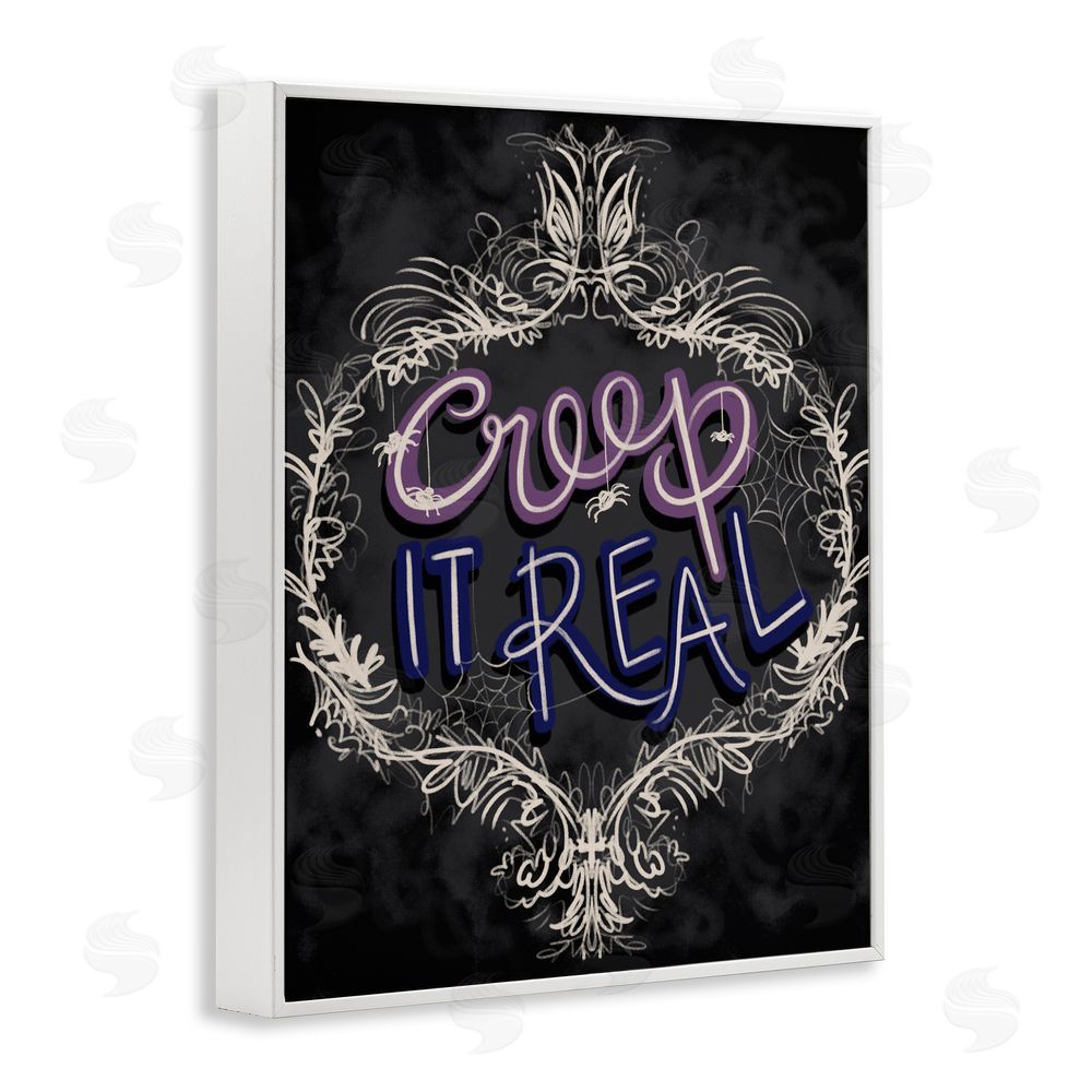 Connie Summers Vintage Creep It Real White Framed Giclee Wall Art Print