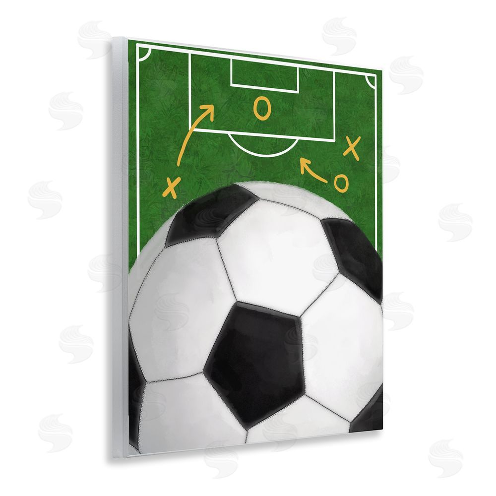 Jennifer Stith Soccer Field & Ball Wooden Wall Plaque Art Print