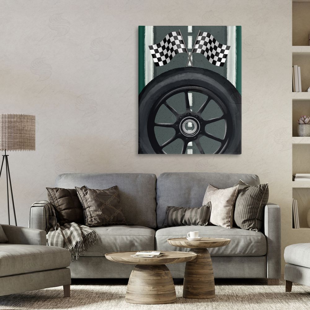 Jennifer Stith Racetrack Flags & Tire