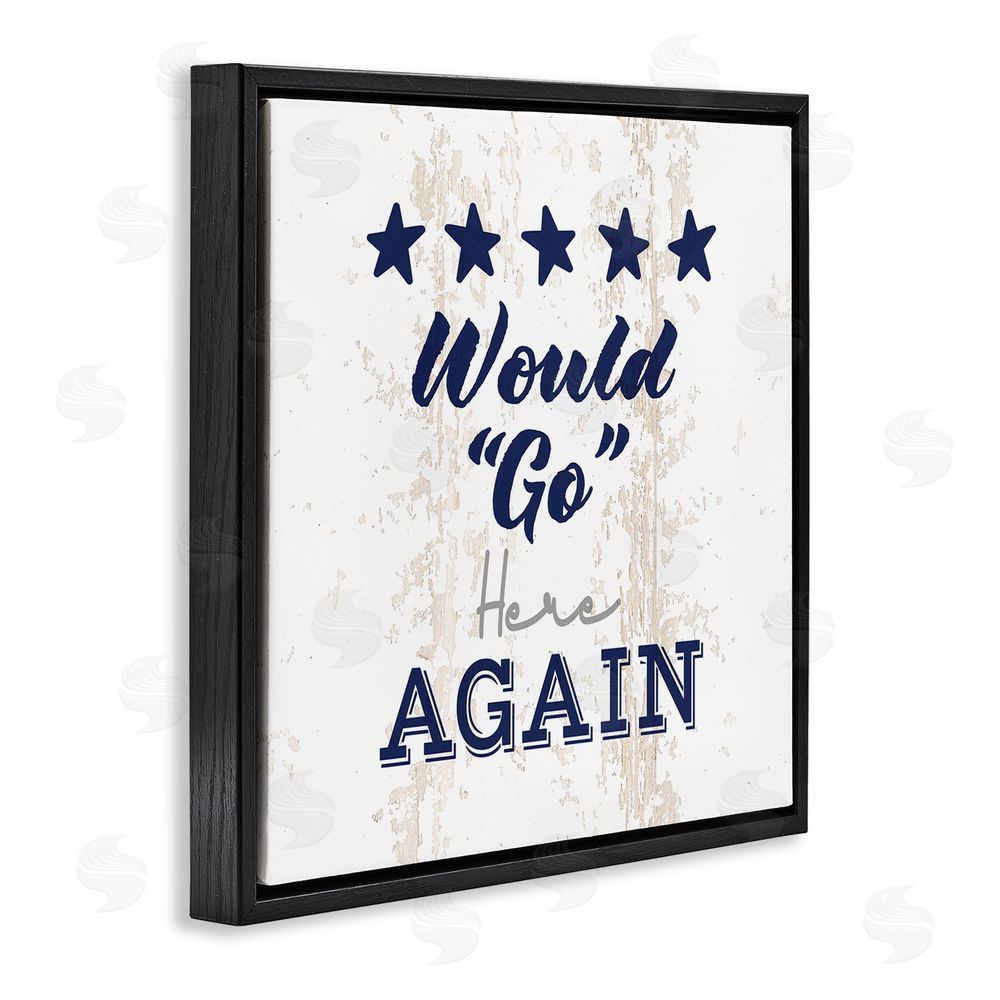 Masey St. Studios Bathroom Would "Go" Again Black Floating Frame Canvas Wall Art Print