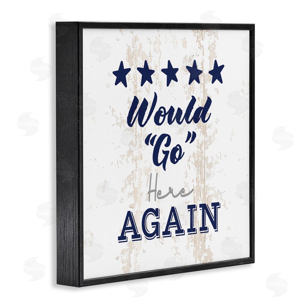 Masey St. Studios Bathroom Would "Go" Again Black Framed Giclee Wall Art Print