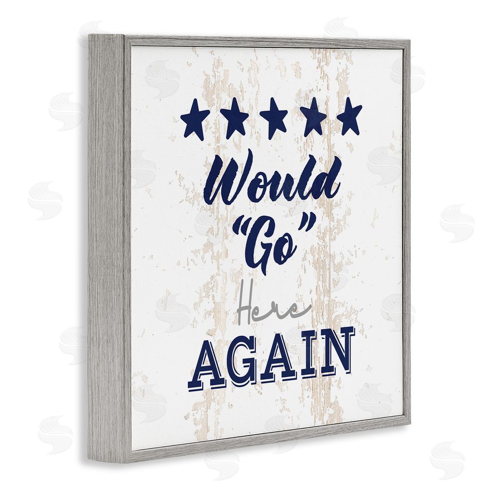 Masey St. Studios Bathroom Would "Go" Again Gray Framed Giclee Wall Art Print