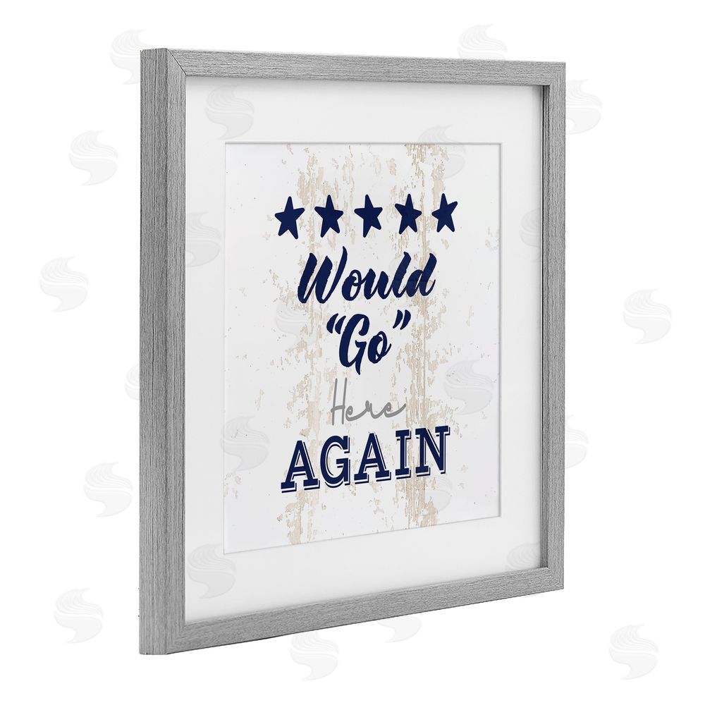 Masey St. Studios Bathroom Would "Go" Again Gray Framed Print Under Glass Wall Art