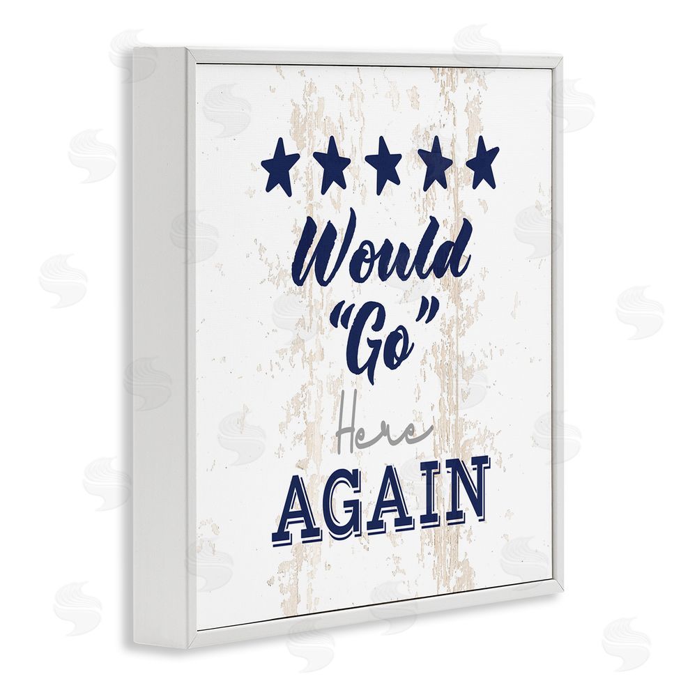 Masey St. Studios Bathroom Would "Go" Again White Framed Giclee Wall Art Print