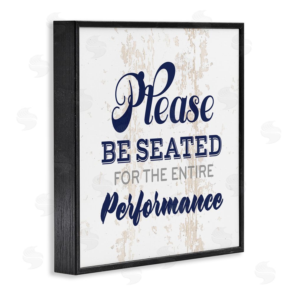 Masey St. Studios Bathroom Wait to Be Seated Black Framed Giclee Wall Art Print