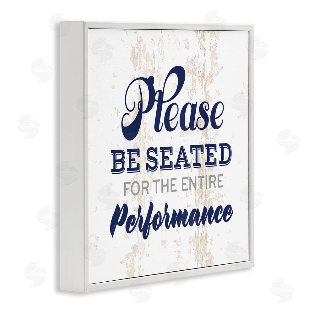 Masey St. Studios Bathroom Wait to Be Seated White Framed Giclee Wall Art Print