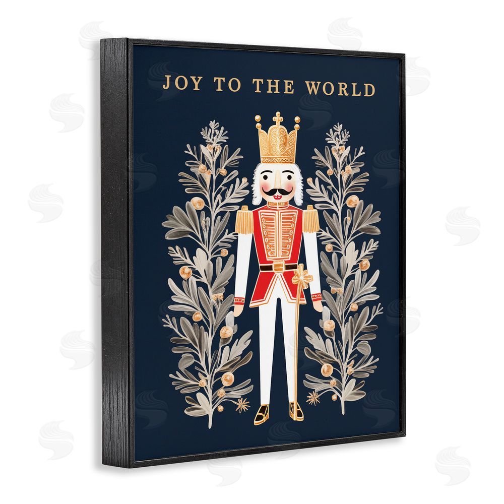 Heidi Kuntz Joy To World Happy Nutcracker Black Framed Giclee Wall Art Print