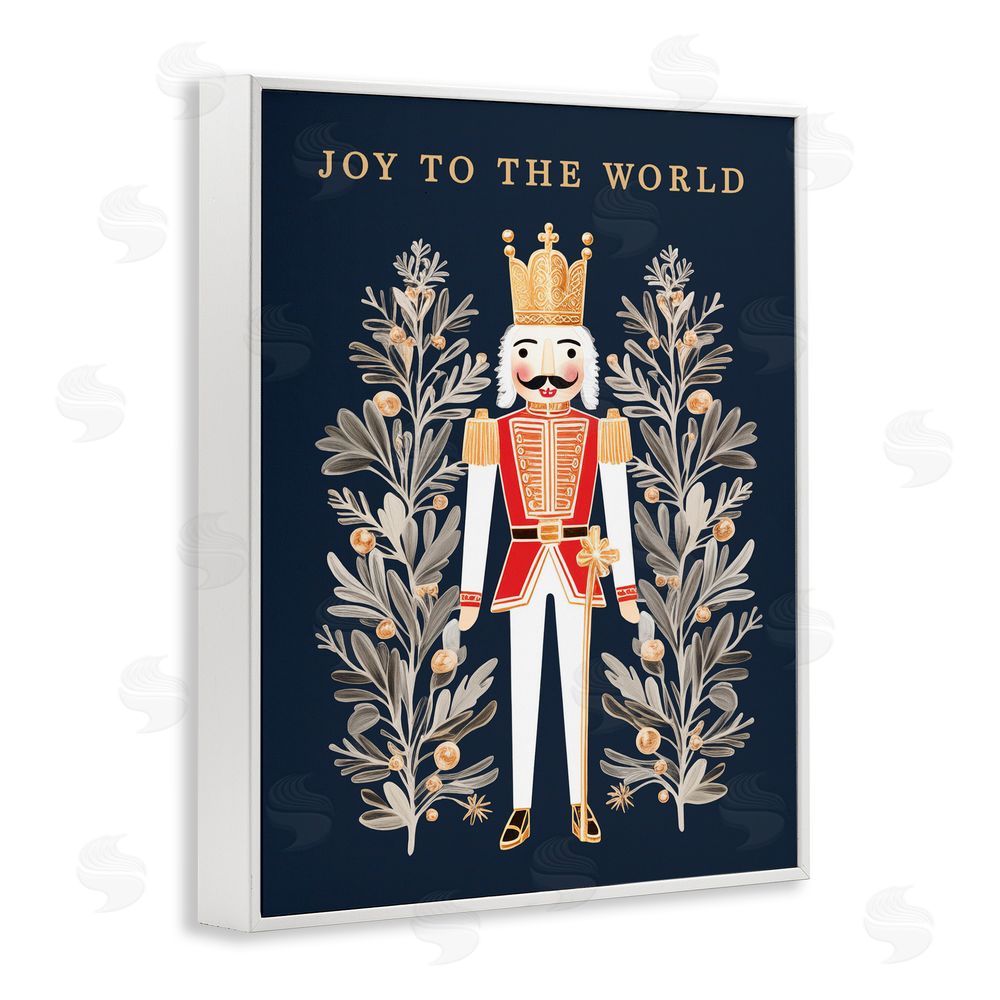 Heidi Kuntz Joy To World Happy Nutcracker White Framed Giclee Wall Art Print