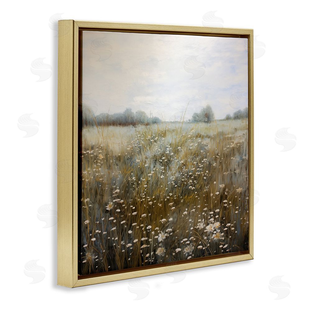 Heidi Kuntz Across The Field in Summertime Gold Floating Frame Canvas Wall Art Print