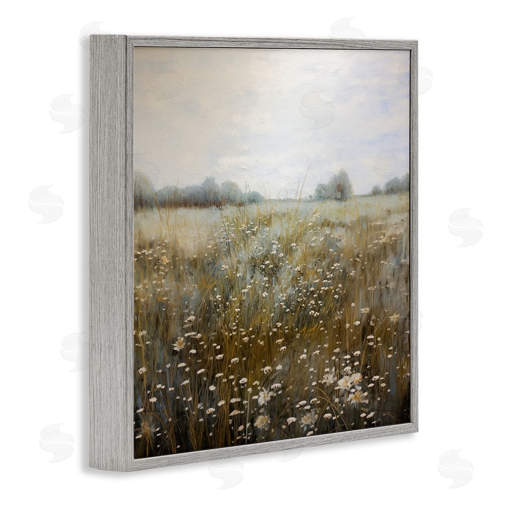 Heidi Kuntz Across The Field in Summertime Gray Framed Giclee Wall Art Print