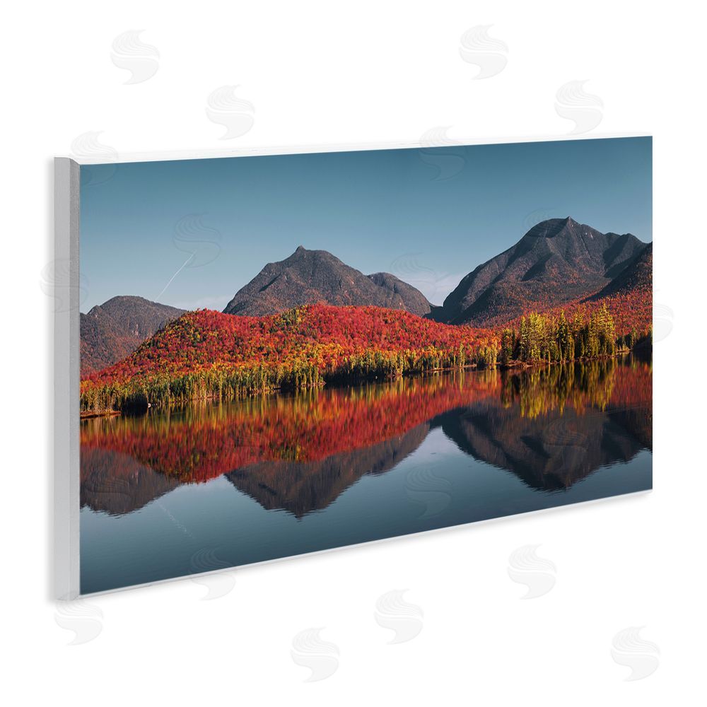 Jonathan Zaharek Autumn Panorama Reflections Wooden Wall Plaque Art Print