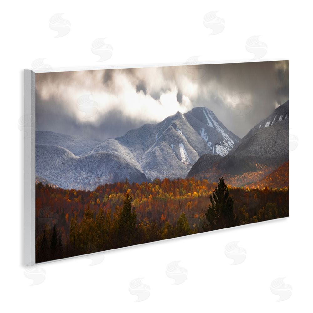Jonathan Zaharek Colliding Seasons Mountainscape Wooden Wall Plaque Art Print