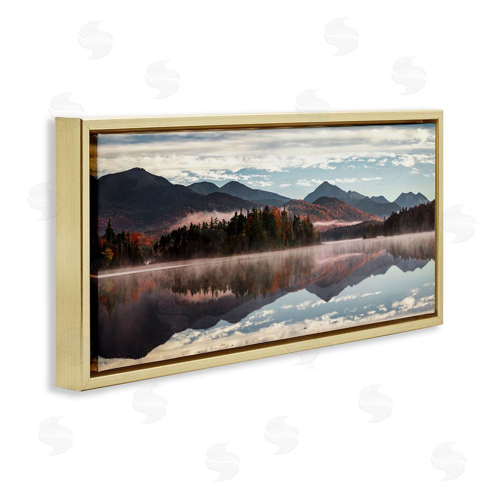 Jonathan Zaharek Panoramic View From Boreas Ponds Gold Floating Frame Canvas Wall Art Print