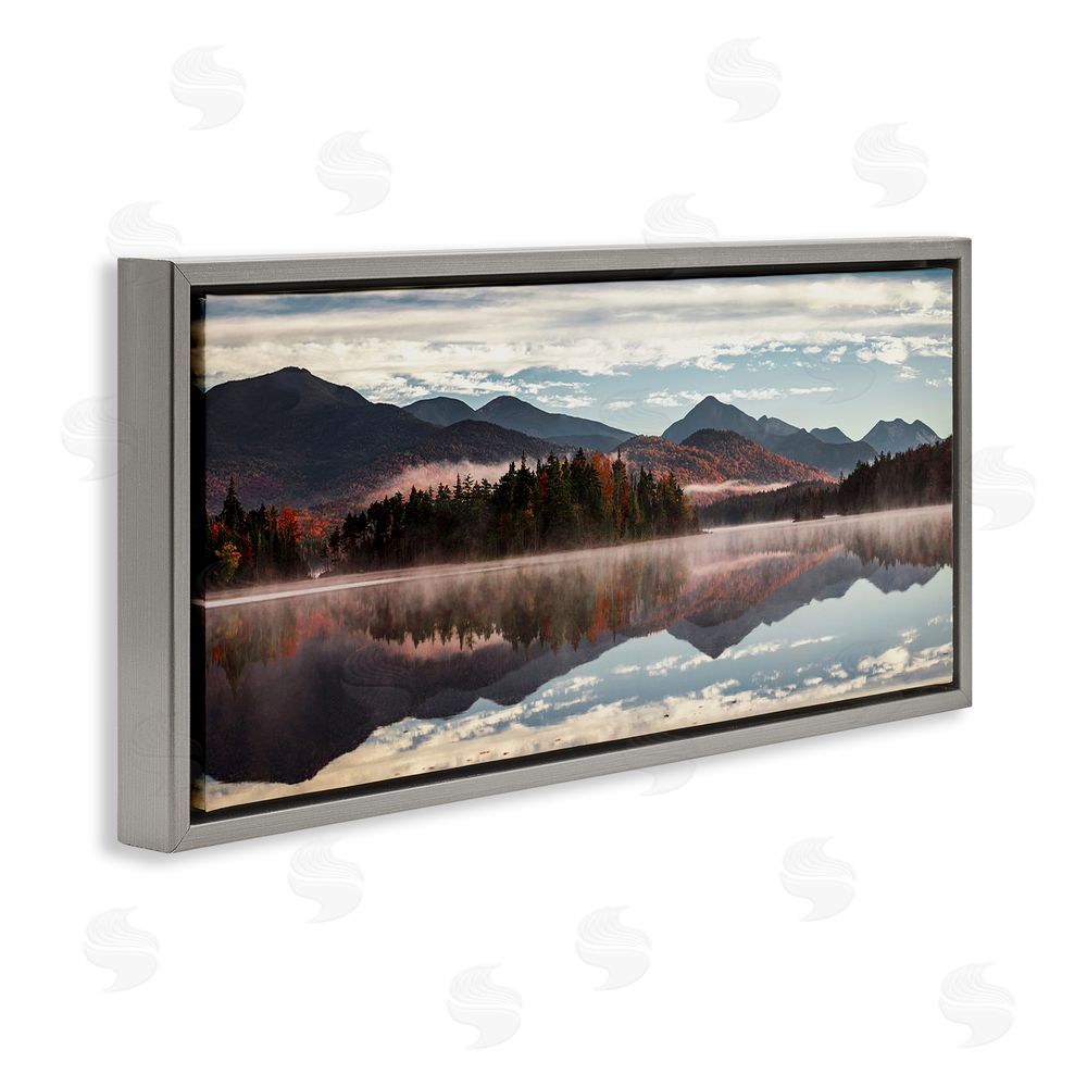 Jonathan Zaharek Panoramic View From Boreas Ponds Gray Floating Frame Canvas Wall Art Print