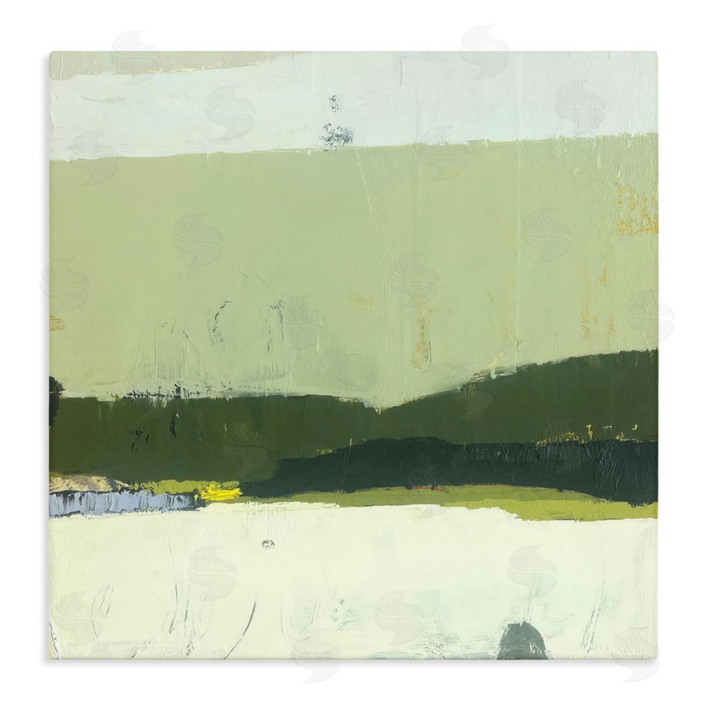 Julia Foug Bloom Serene Layered Landscape Stretched Canvas Wall Art Print