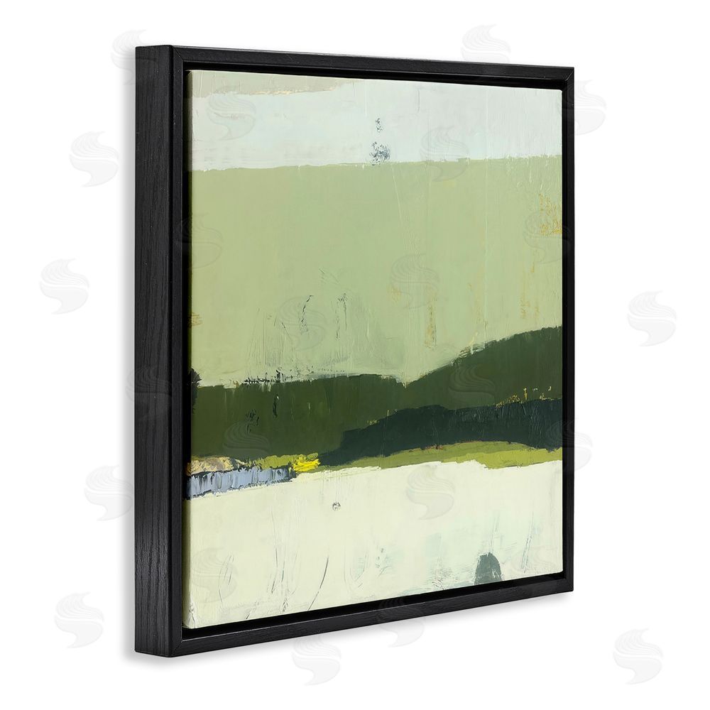 Julia Foug Bloom Serene Layered Landscape Black Floating Frame Canvas Wall Art Print