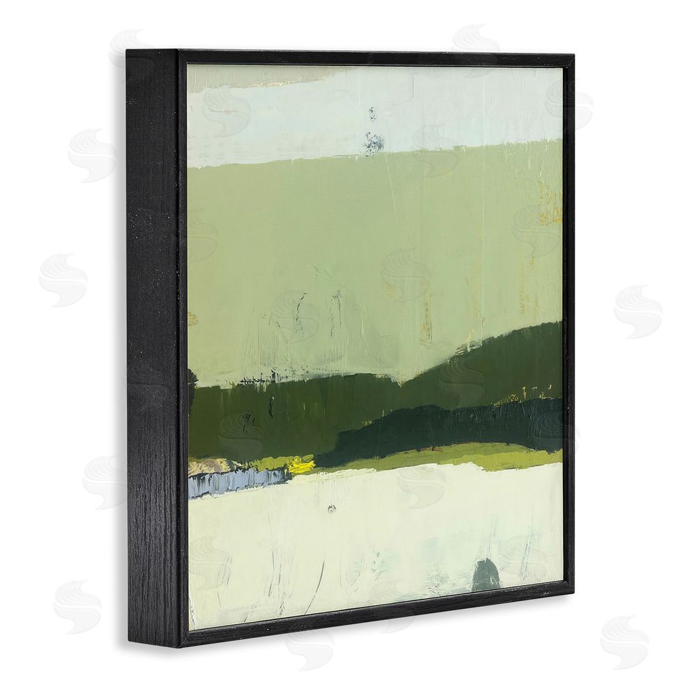 Julia Foug Bloom Serene Layered Landscape Black Framed Giclee Wall Art Print