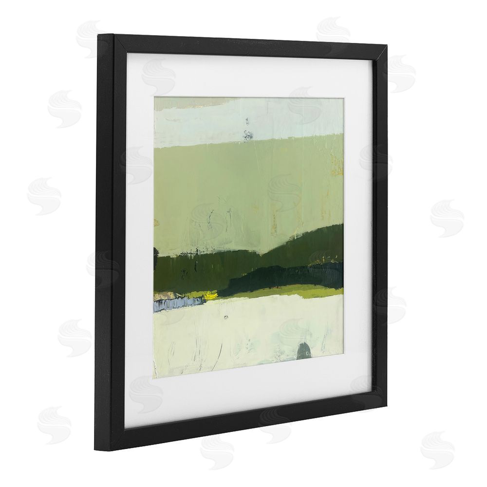 Julia Foug Bloom Serene Layered Landscape Black Framed Print Under Glass Wall Art
