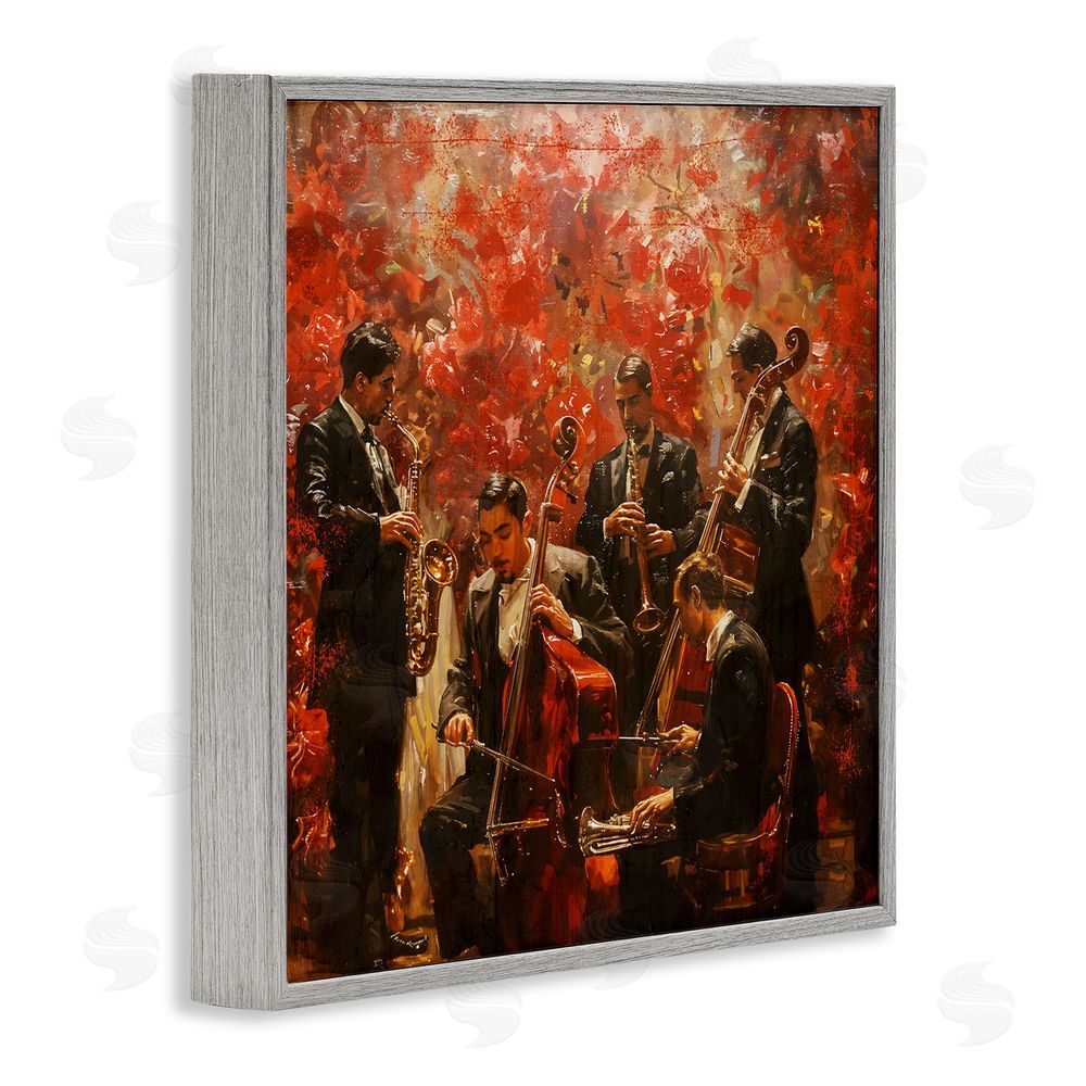 Marta Wiley Play More Jazz Performance Gray Framed Giclee Wall Art Print
