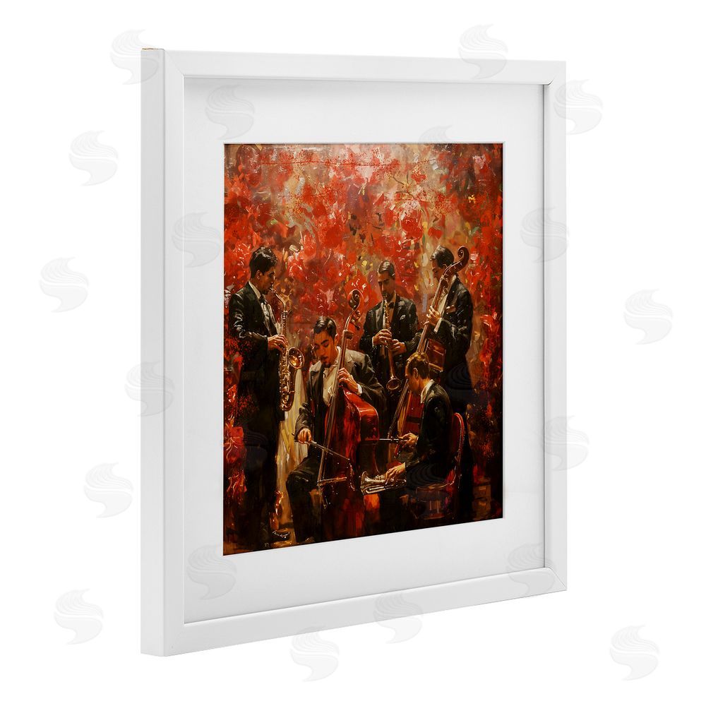 Marta Wiley Play More Jazz Performance White Framed Print Under Glass Wall Art