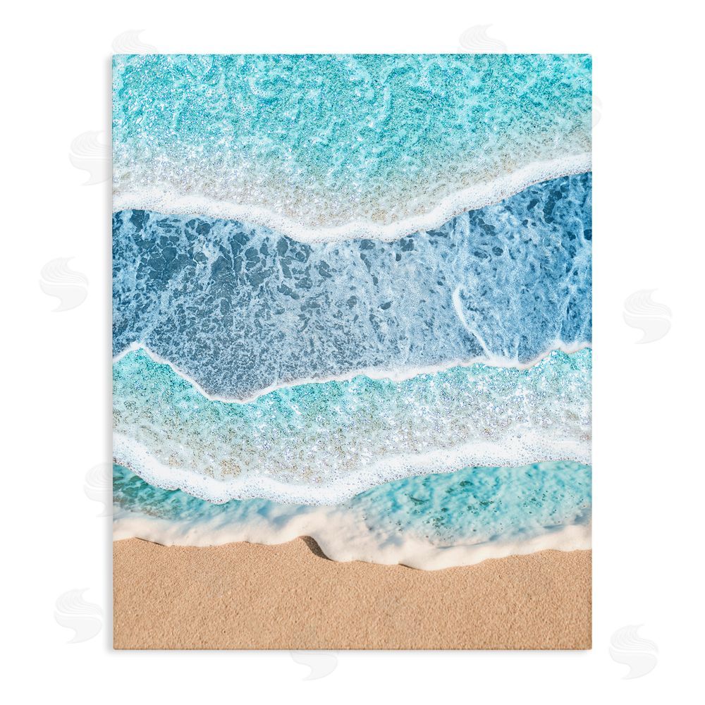 Jesse Keith Overlapping Shore Waves Stretched Canvas Wall Art Print