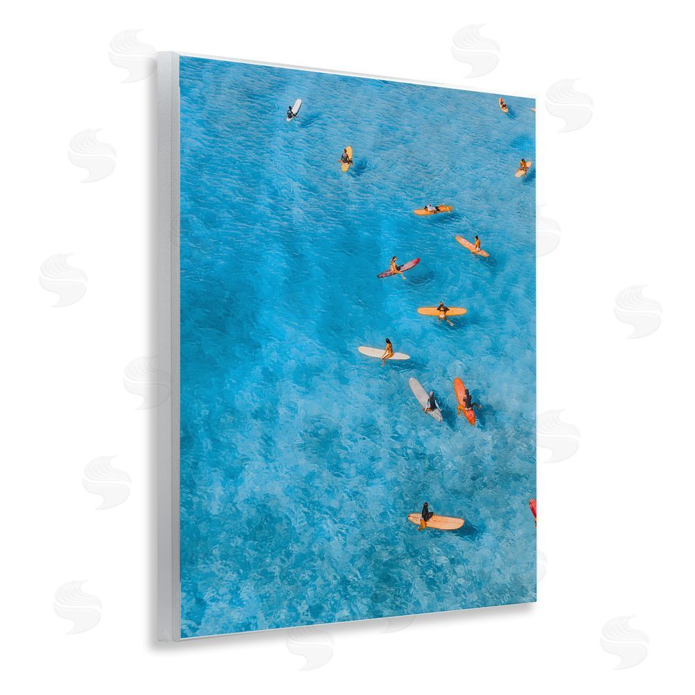 Jesse Keith Leisurely Surfers on Sea Wooden Wall Plaque Art Print