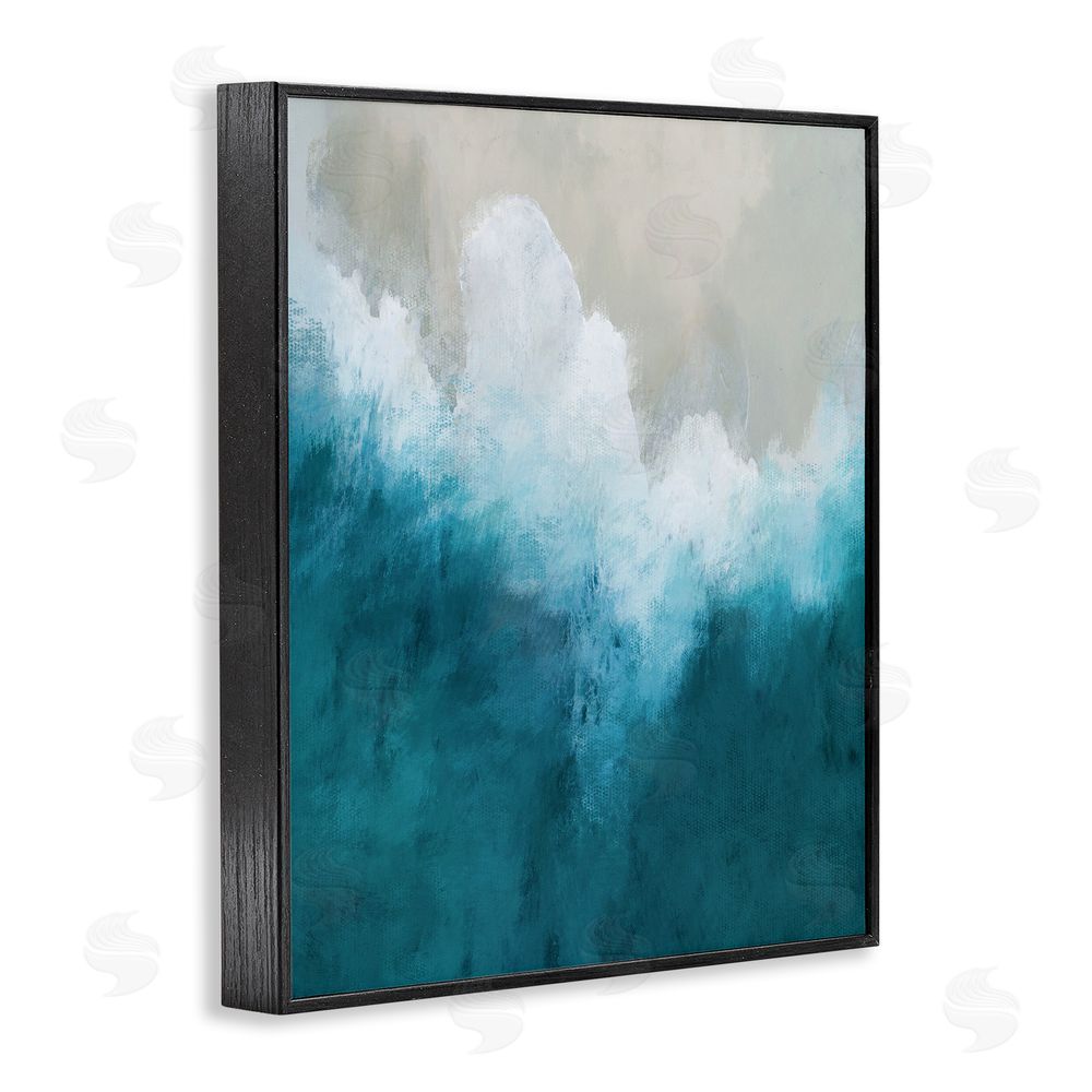 Denise Brown Aerial Tide Abstraction Black Framed Giclee Wall Art Print