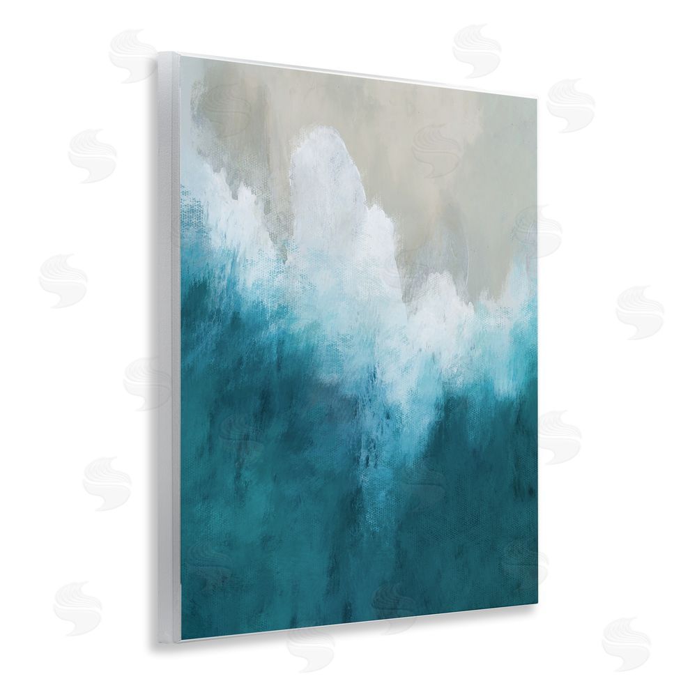 Denise Brown Aerial Tide Abstraction Wooden Wall Plaque Art Print
