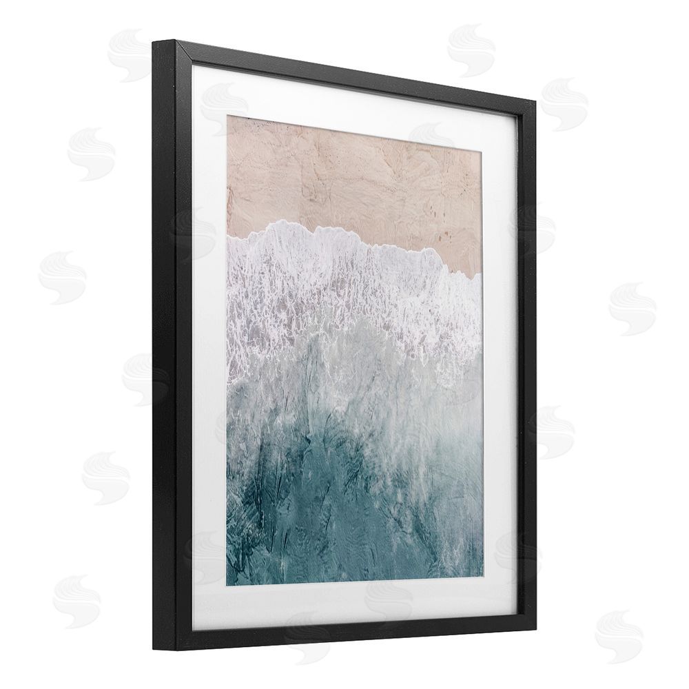 Kim Allen Beach Top Shore Black Framed Print Under Glass Wall Art