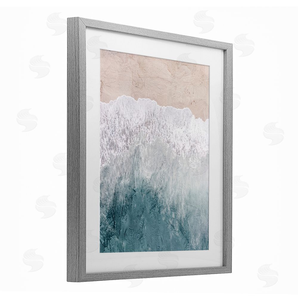 Kim Allen Beach Top Shore Gray Framed Print Under Glass Wall Art