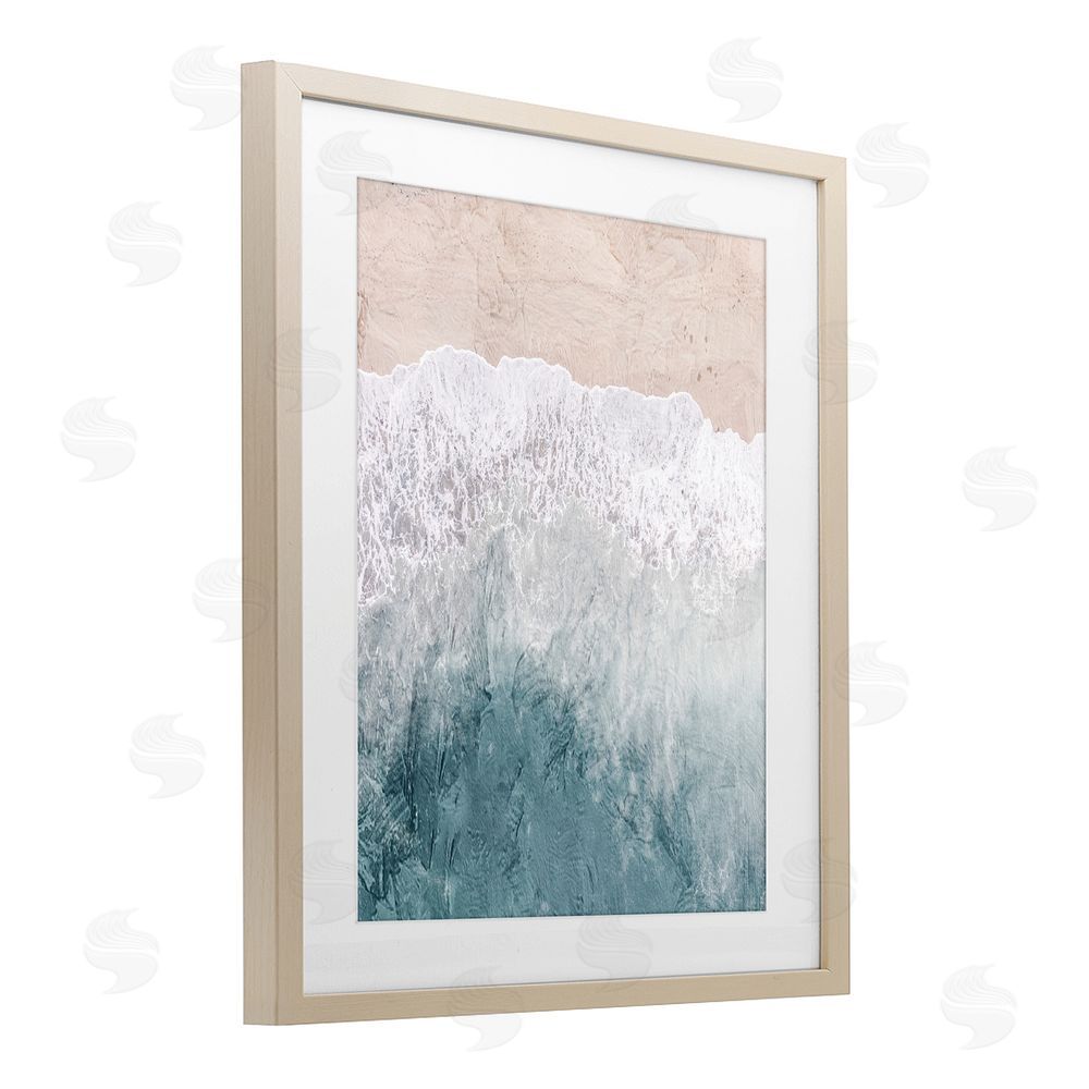 Kim Allen Beach Top Shore Brown Framed Print Under Glass Wall Art