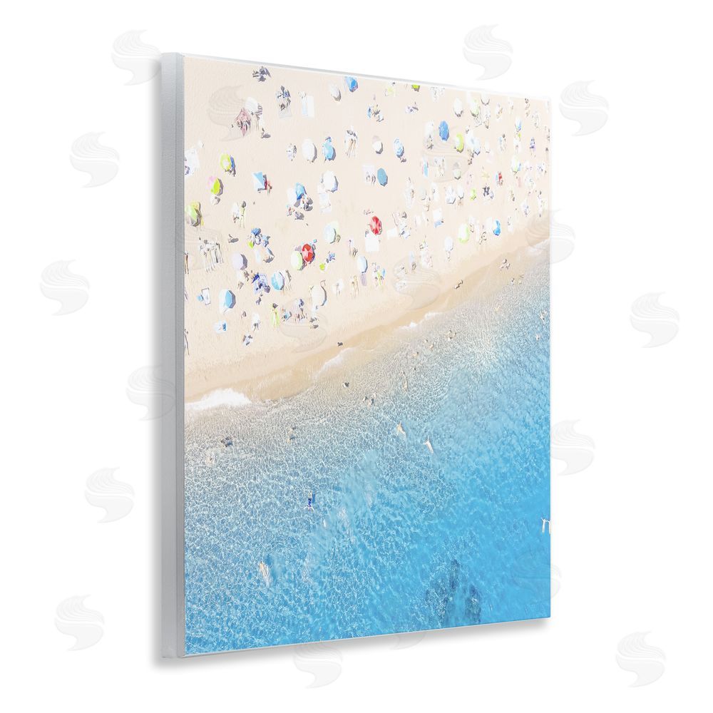 Leah Straatsma Happy Beach in Summer Wooden Wall Plaque Art Print