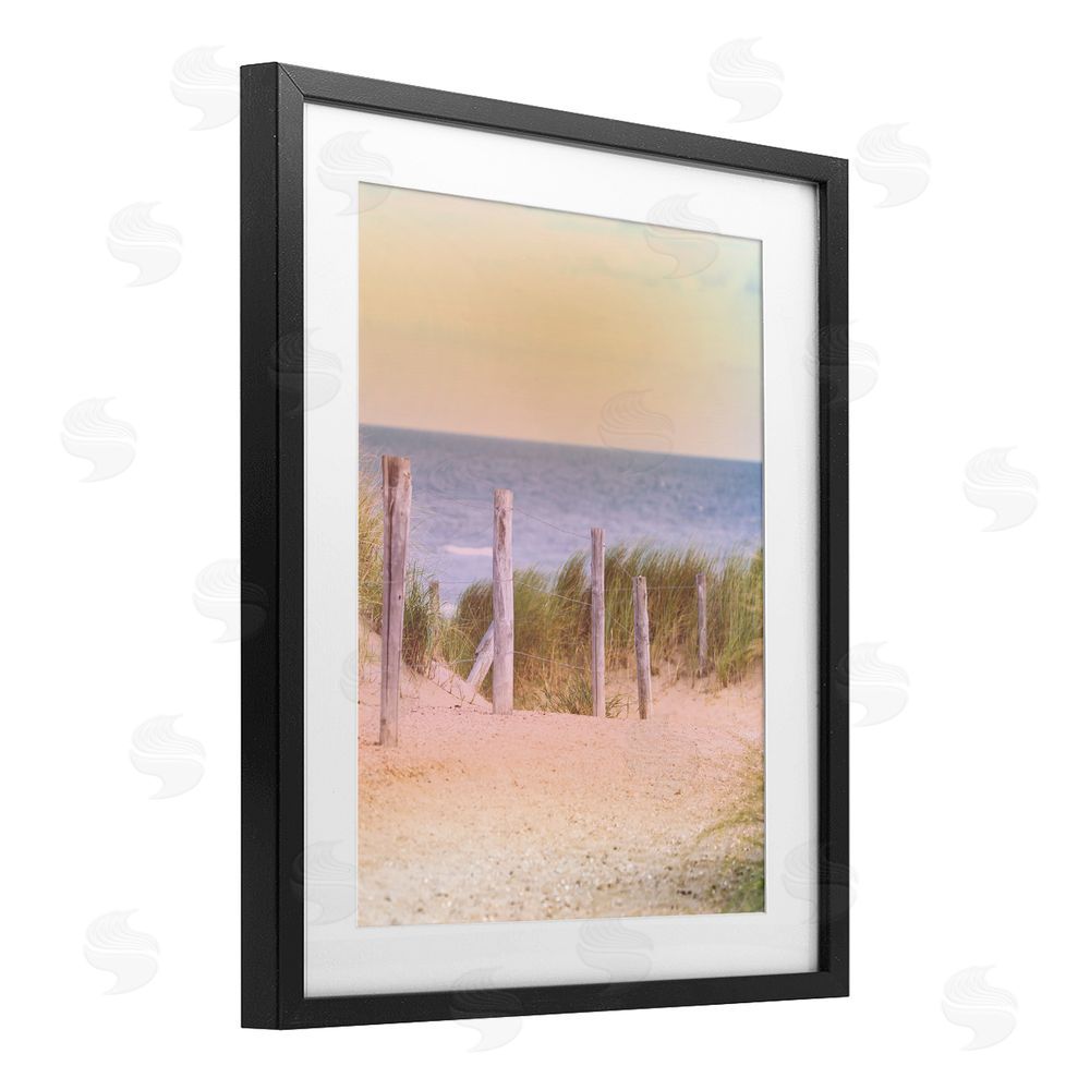 Marcus Prime Carefree Beach Vacation Black Framed Print Under Glass Wall Art