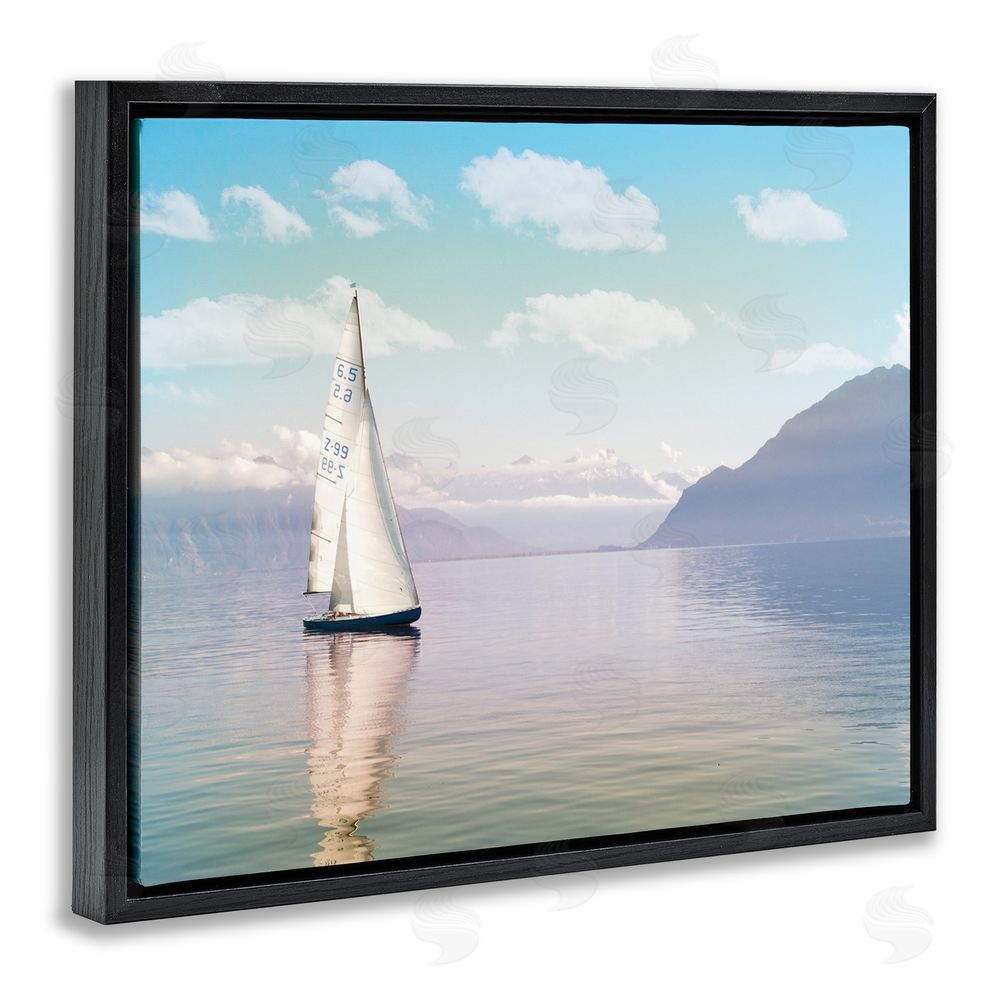 Marcus Prime Ocean Sails Lounging Black Floating Frame Canvas Wall Art Print