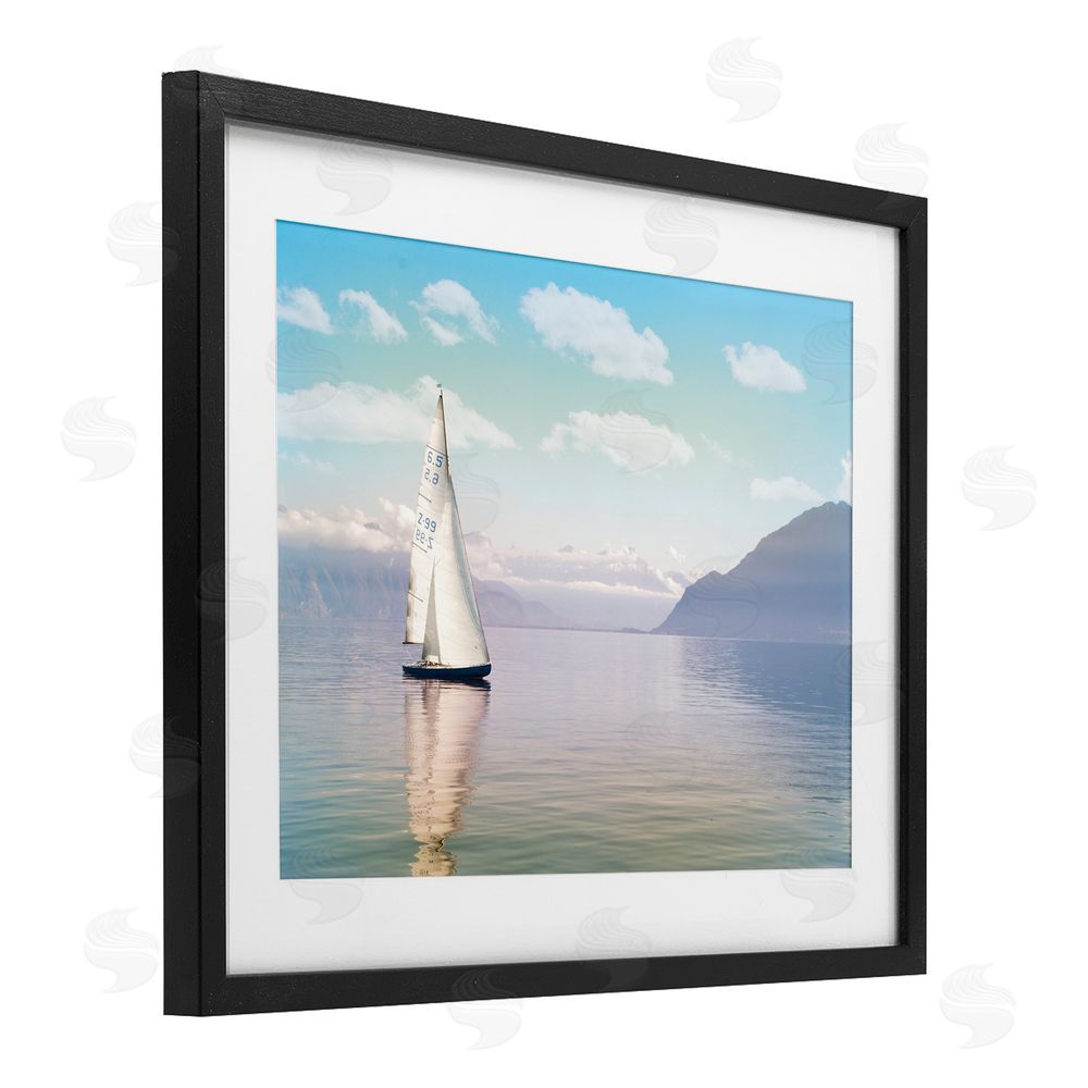 Marcus Prime Ocean Sails Lounging Black Framed Print Under Glass Wall Art