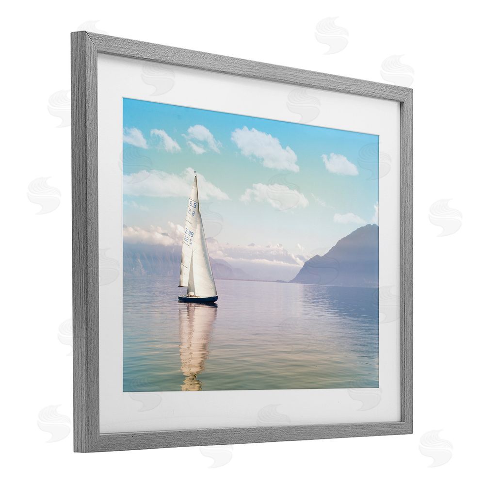 Marcus Prime Ocean Sails Lounging Gray Framed Print Under Glass Wall Art