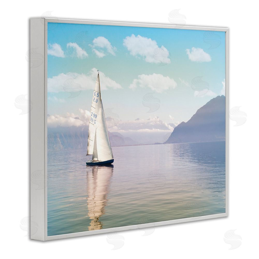 Marcus Prime Ocean Sails Lounging White Framed Giclee Wall Art Print
