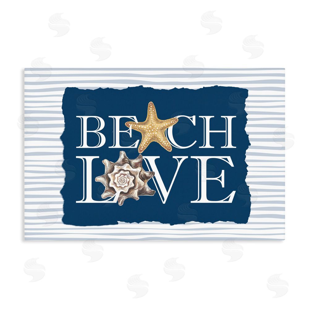 Kim Allen Beach Love Seashells Stretched Canvas Wall Art Print