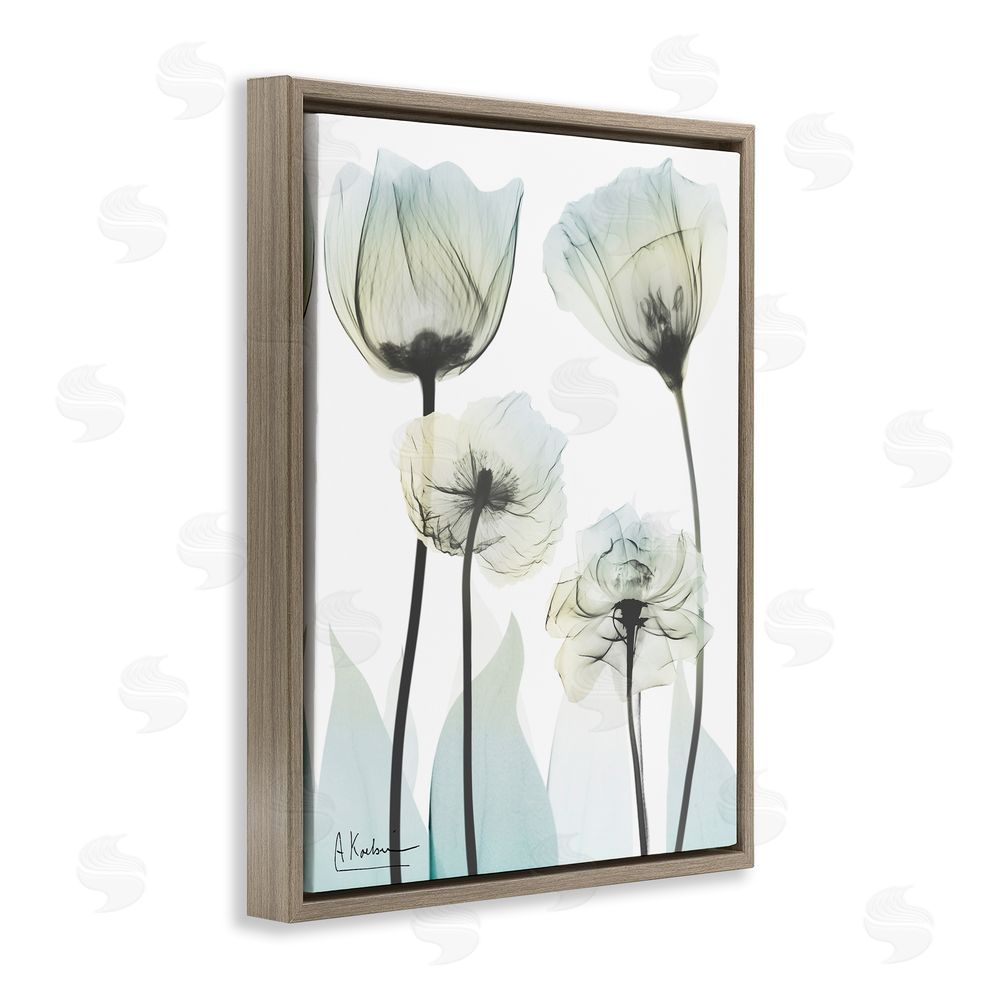 Albert Koetsier Floral Luxury Of Creation Brown Floating Frame Canvas Wall Art Print