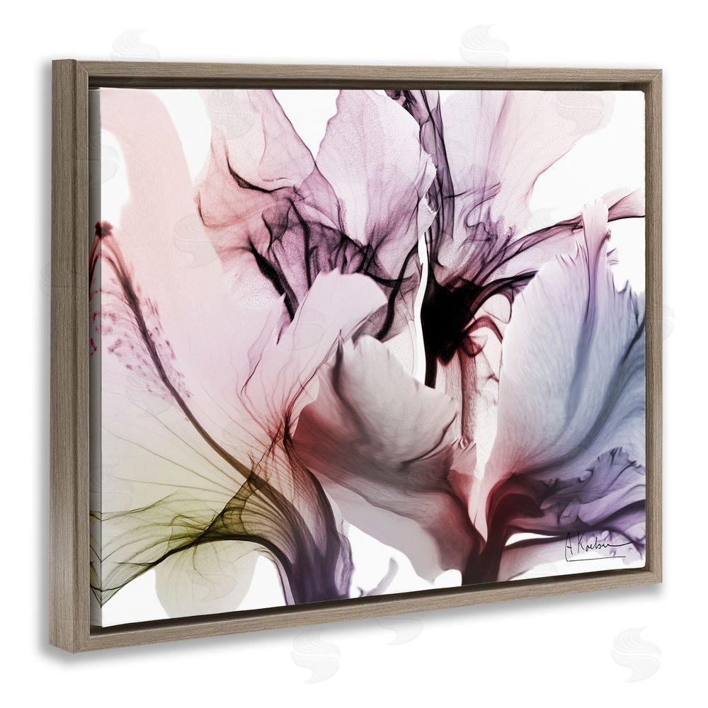 Albert Koetsier Brilliant Song Flower Petals Brown Floating Frame Canvas Wall Art Print