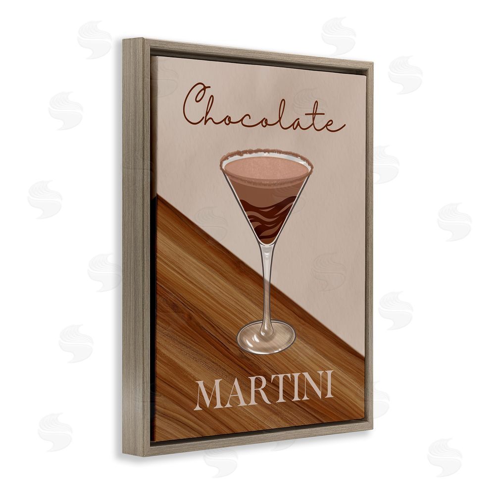 Marcus Prime Chocolate Martini on Brown Brown Floating Frame Canvas Wall Art Print