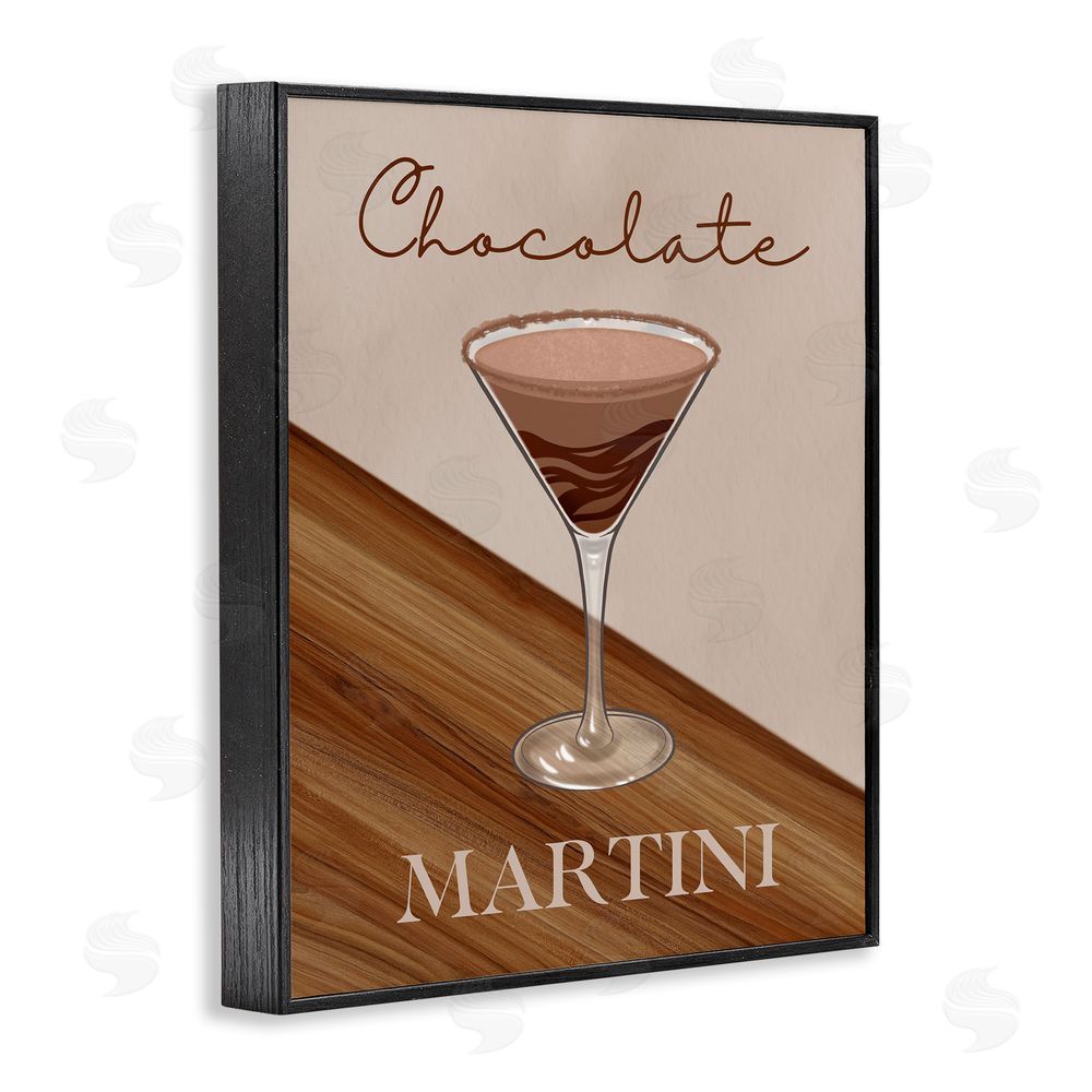Marcus Prime Chocolate Martini on Brown Black Framed Giclee Wall Art Print